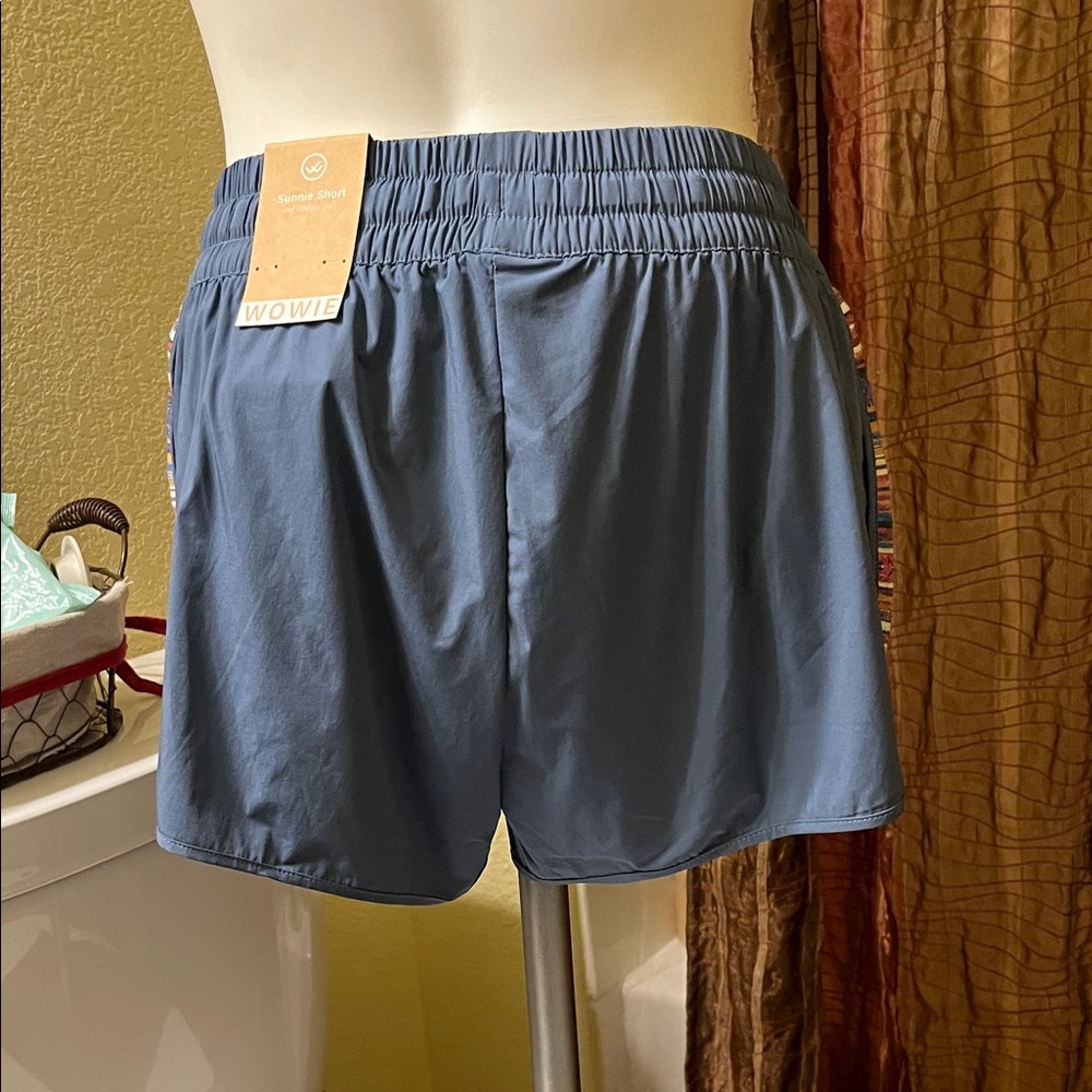 WOWIE Women's Athletic Shorts — Slate Blue